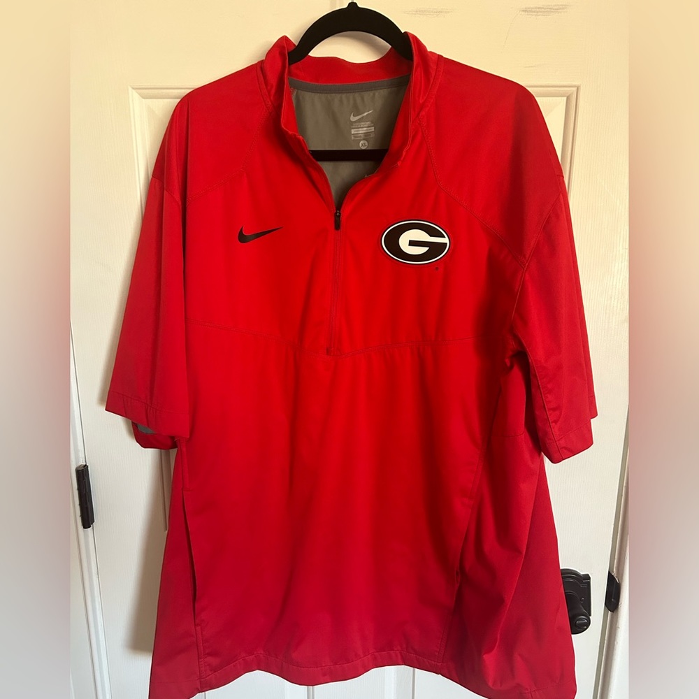 Nike Dri Fit UGA short sleeve quarter zip